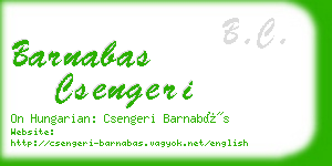 barnabas csengeri business card
